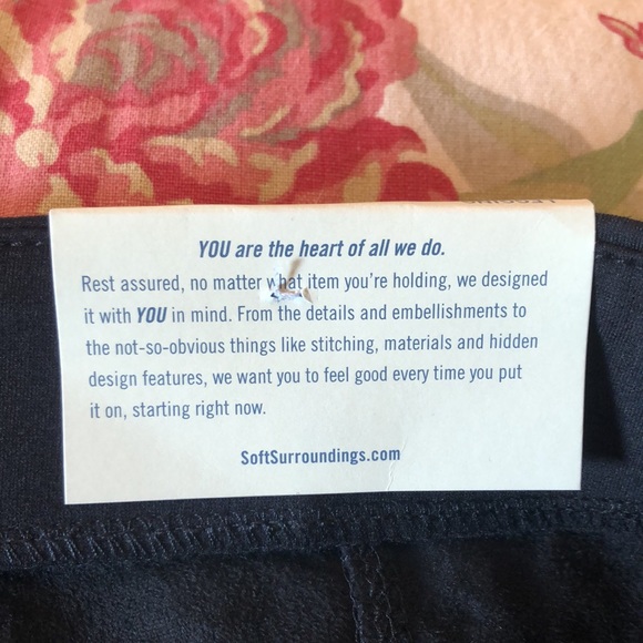 SOFT SURROUNDINGS size XL 18P Crackle Leather Look Crop STRETCHY Insert $89 NEW - Picture 11 of 12